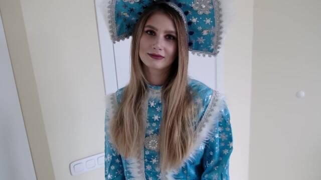 Кончил в рот грудастой блондинки после секса в киску